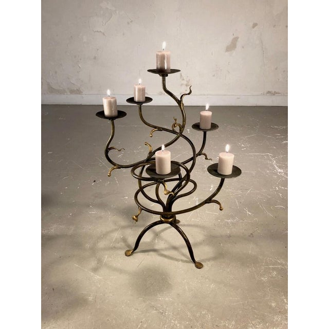 Vintage French Brutalist Candleholder, 1990 For Sale - Image 9 of 18