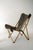 Brass Modern Tripolina Folding Chair in Oak, Leather & Brass For Sale - Image 8 of 11