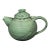 1990s Handmade Modernist Studio Pottery Teapot in Matte Green Glaze For Sale