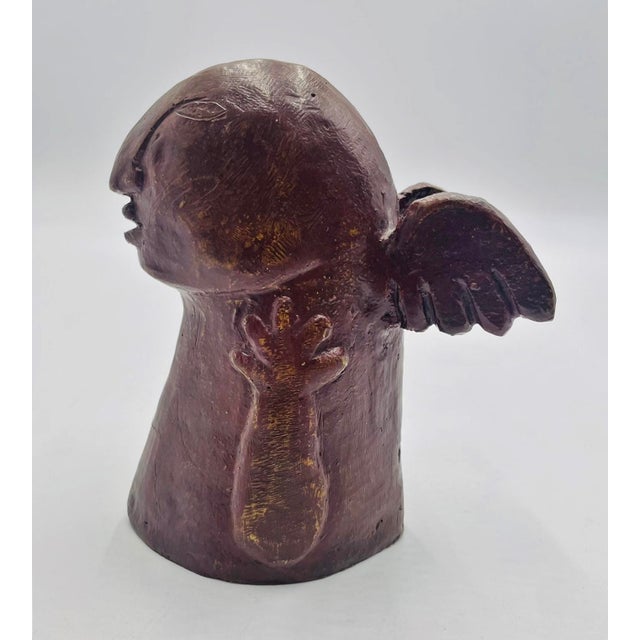 Jesús Tellosa Signed Bronze Sculpture, Winged Figure, Mexico, 1999 For Sale - Image 11 of 18