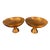 Pair of Vintage Copper Pedestal Decorative Bowls For Sale