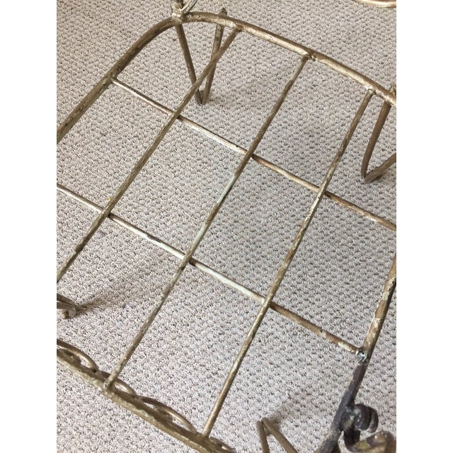 1940s 1940s Vintage Spanish Hand Forged Iron Armchairs - Set of 4 For Sale - Image 5 of 12