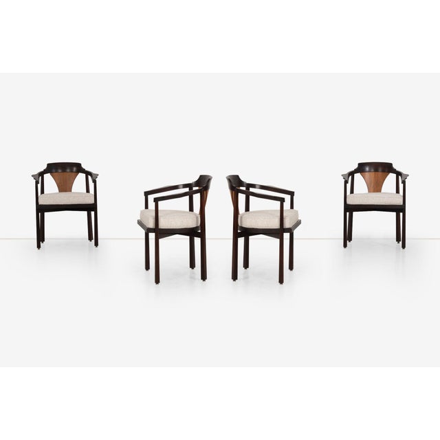 Edward Wormley for Dunbar Six Dining Chairs,Model 935 "Horseshoe Chairs" 1965c. For Sale In Chicago - Image 6 of 15