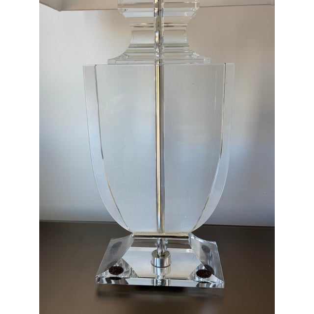 2020s Pair of Robert Abbey Artemis Crystal Lamps For Sale - Image 5 of 7