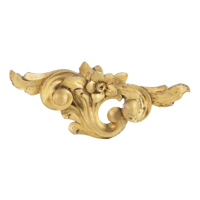 Carved Gilded Wood Element, 19th Century For Sale