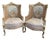 1940 French Louis XVI Pastel Beech Cane Bergères - Pair For Sale