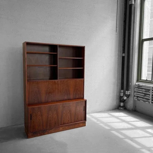 Mid-Century Modern 1960s Poul Hundevad Rosewood Secretary Cabinet For Sale - Image 3 of 12