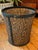 Contemporary Vintage Two-Toned Wicker Wastebasket For Sale - Image 3 of 5