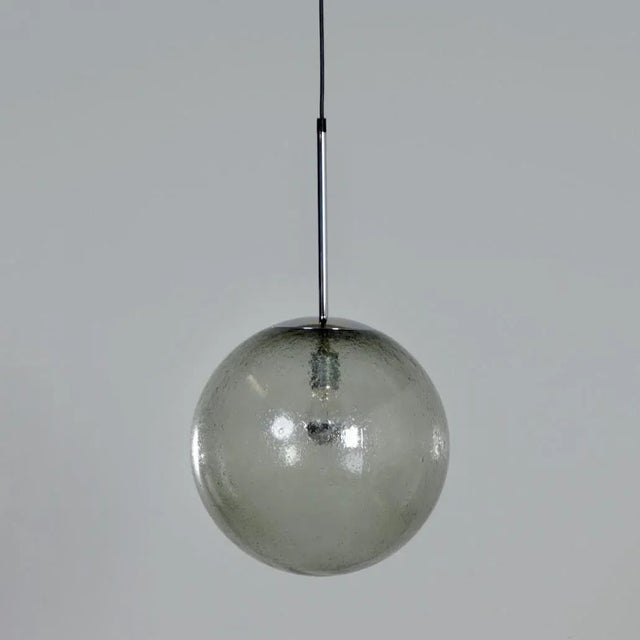 Hanging Lamps in Bubble Glass from Peill & Putzler, 1970s, Set of 2 For Sale - Image 3 of 12