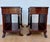 Wood French Empire Wood Nightstands with Marquetry and Black Columns, 1935, Set of 2 For Sale - Image 7 of 15