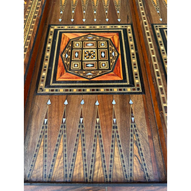 Chestnut Early 19th Century Mosaic Inlaid Folding Game Table For Sale - Image 8 of 8