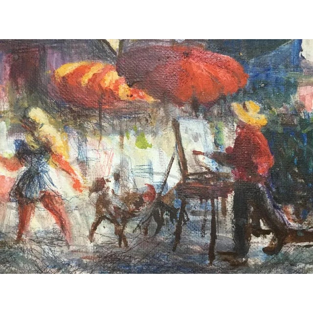 Gena Pechaubes, Montmartre, Oil on Canvas For Sale - Image 4 of 5