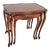 Late 20th Century Cherry Carved Stacking Tables With Cabriole Legs Set of 3 For Sale