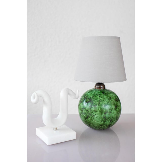 Scandinavian Art Deco Pottery Table Lamp by Erik Mornils for Nittsjö, 1930s For Sale - Image 13 of 18