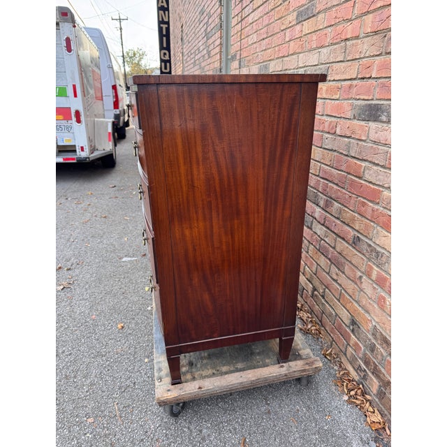 English 2 Over 4 English Bow Front Chest For Sale - Image 3 of 12