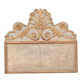 Early 20th Century Italian Wooden Wall Plaque W/ Shell Crest For Sale