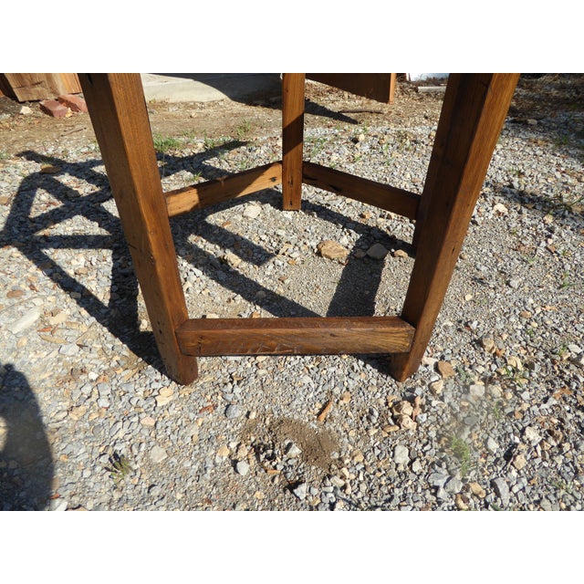 1800's Chestnut Country Dining Table / Seats 8+ For Sale - Image 9 of 9