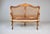 Chestnut Louis XV Style Hand-Carved Cane Settee Upholstered, 1980s, Italy For Sale - Image 8 of 13