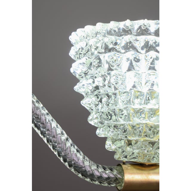 Glass 1950s Amazing Clear Rostrato Murano Glass Chandelier by Barovier & Toso For Sale - Image 7 of 15
