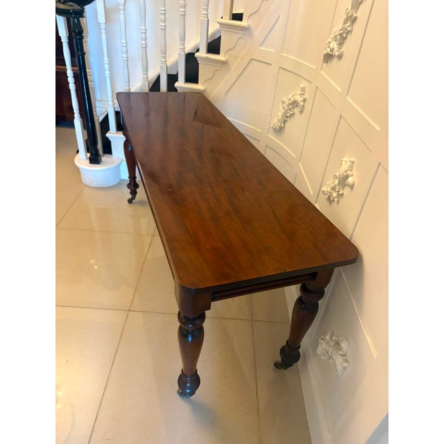 Mid 19th Century Antique Victorian Figured Mahogany Hall Console Table, 1850s For Sale - Image 5 of 15