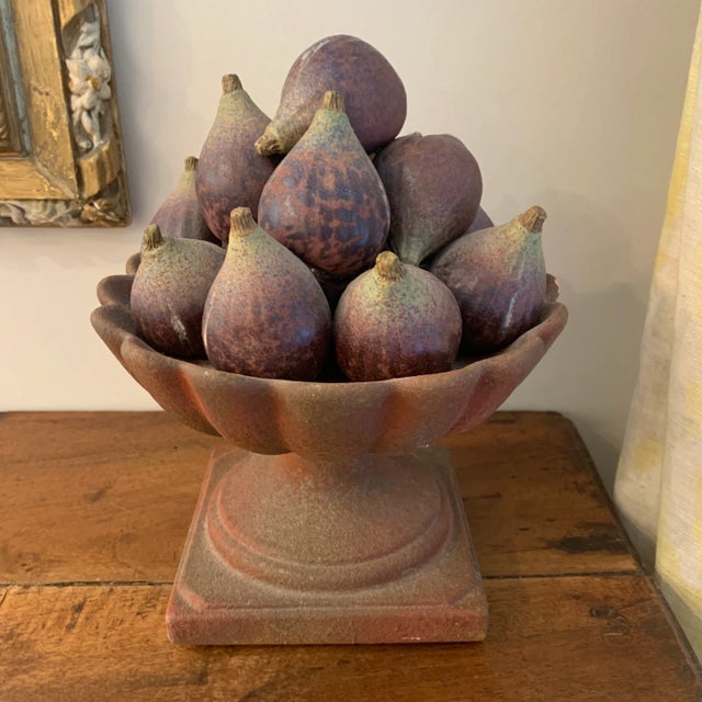 Italian Aubergine and Green Terra-Cotta Fig Topiary For Sale - Image 10 of 10