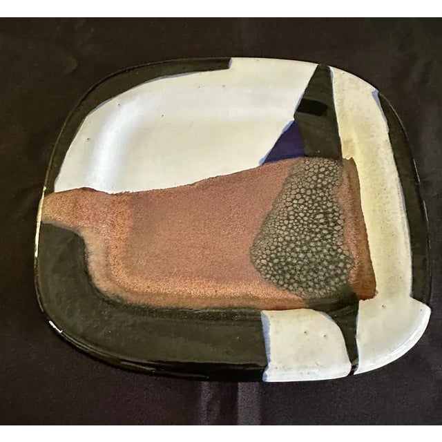 Black Ceramic Painting Wall Sculpture by Jacques Pouchain ​, 1960s For Sale - Image 8 of 12