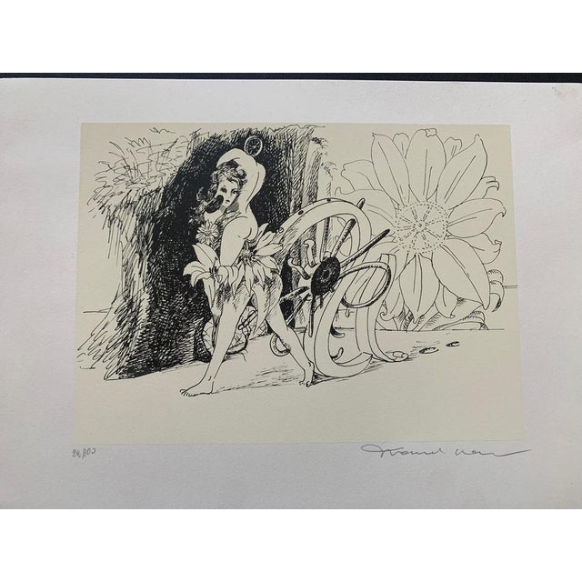 Lithograph with limited edition of 100 by surrealist artist Marcel Jean 1960 The work measures 33x47 and is in very good...
