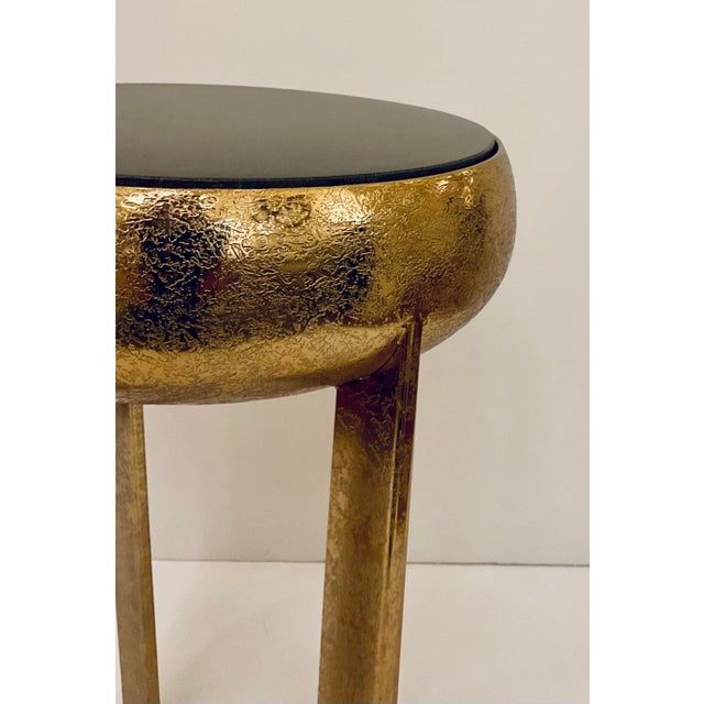 Modern John Richard Textured Gold Annula Side Table For Sale - Image 3 of 4