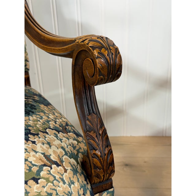 Newly Upholstered French Arm Chairs For Sale - Image 10 of 12