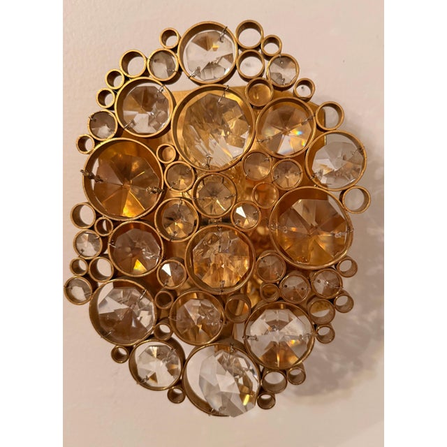 1960s 1960s Mid Century Modern Palwa Crystal 1 Wall Light For Sale - Image 5 of 13