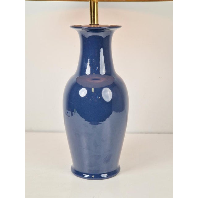 Vintage Jar Table Lamp in Ceramic and Brass, 1970 For Sale - Image 4 of 9