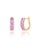 Nina Zhou Jewelry Nina Zhou Pink Sapphire Huggie Earrings With 12-13mm Pearl Enhancers in 18k Yellow Gold - A Pair For Sale - Image 4 of 4