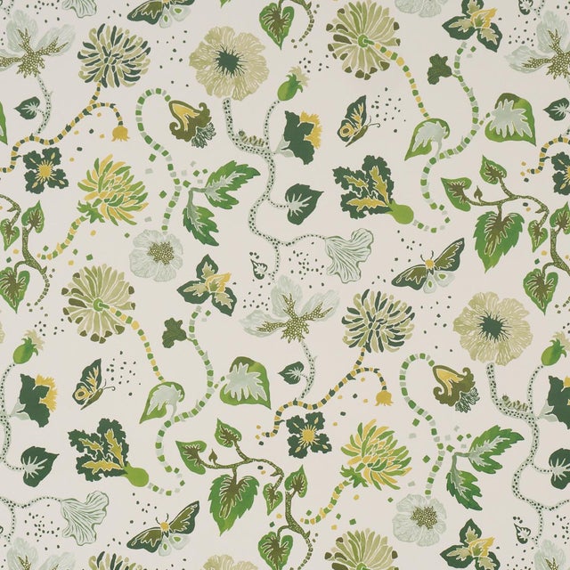A loose scrolling design brimming with fanciful leaves, flowers, and butterflies, Gloriette is Happy Menocal’s vibrant,...