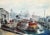 Contemporary Eve Nethercott, Tugboat and City Street (28), Two-Sided Watercolor For Sale - Image 3 of 3