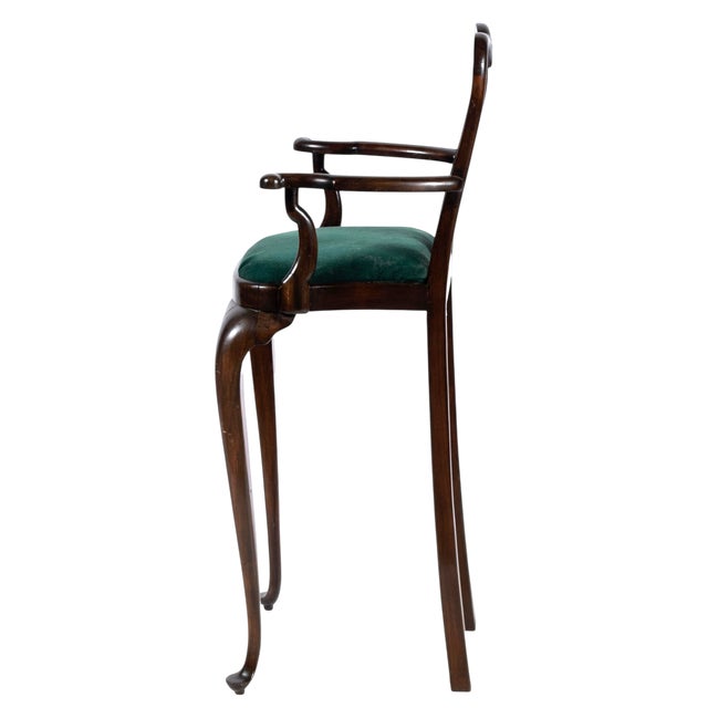 Antique English 19th Century Queen Anne Style Mahogany Child’s High Chair - 20” X 16” X 42” For Sale - Image 4 of 5