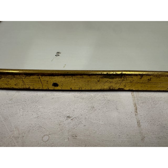 Italian Brass Wall Mirror, 1950s For Sale - Image 6 of 12