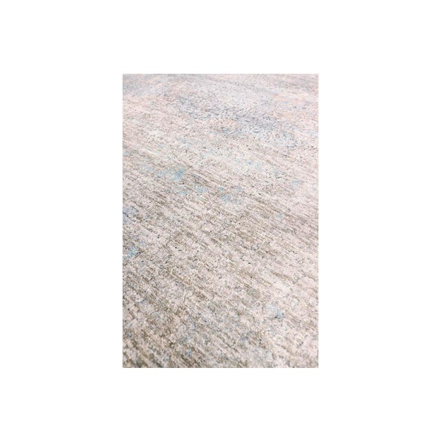 Traditional Pasargad Home Malibu Grey Area Rug- 9' 0'' X 12' 0'' For Sale - Image 3 of 6