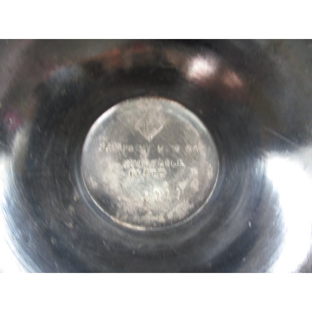 Metal Antique Pairpoint MFG Co Ornate Silverplate With Griffin Feet Brides Basket For Sale - Image 7 of 7
