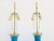 Metal Mid Century Modern Blue Cerulean Table Lamps-a Pair For Sale - Image 7 of 12