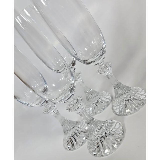 Late 20th Century Modern Hollywood Champagne Flutes- Set of Four For Sale - Image 5 of 14