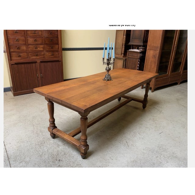 Wood Brown Monastery Table, 1930 For Sale - Image 7 of 9