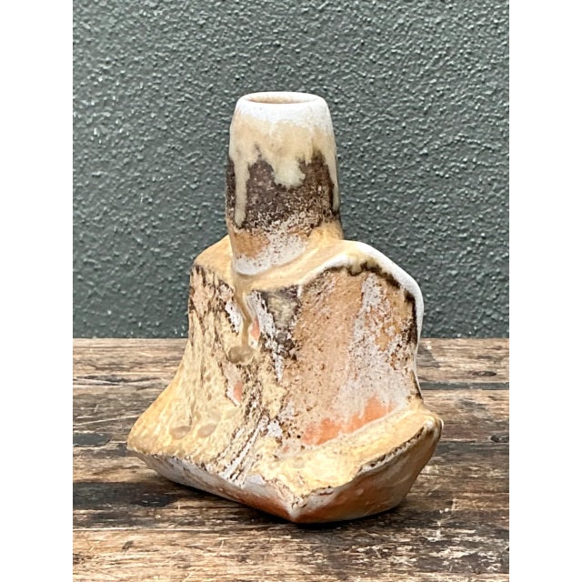 Vintage Abstract Ceramic Vase For Sale In West Palm - Image 6 of 12