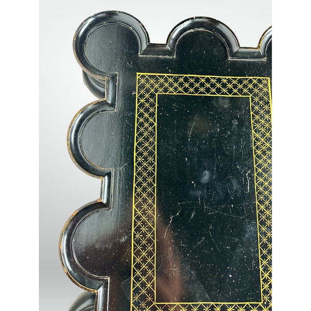 Wood 1960s Mid-Century Ebonized Mahogany Cocktail Table Breakfast Table Style Top Carved Hairy Paw Feet For Sale - Image 7 of 12