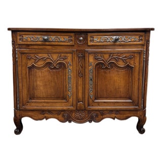 Antique French Country French Provincial Louis XV Style Buffet Sideboard Server For Sale