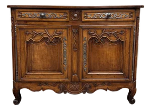 Antique French Country French Provincial Louis XV Style Buffet Sideboard Server