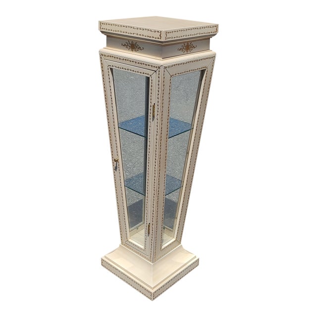 Vintage White Curio/Display Cabinet For Sale