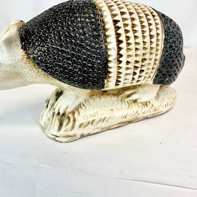 Sculpture Materials 1970s Vintage Boho Chic Rustic Mexican Plaster Armadillo Sculpture For Sale - Image 7 of 12