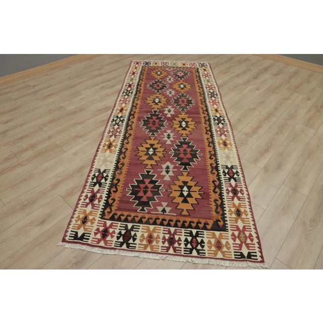 1950s Southwestern Hand Knotted Kilim Rug For Sale - Image 13 of 13