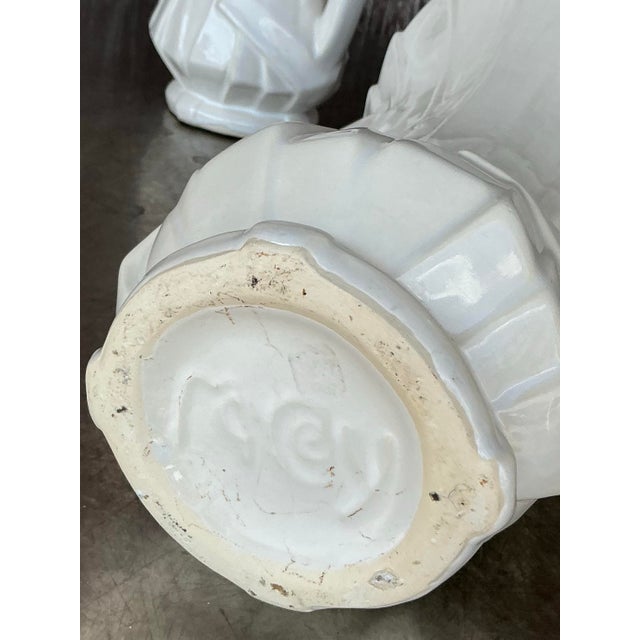 Vintage Boho McCoy Ribbon Vase - A Pair For Sale - Image 9 of 9