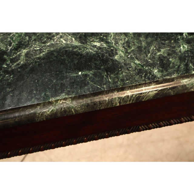 Stickley Chippendale Style Marble Top Mahogany Sofa Table Console For Sale In Philadelphia - Image 6 of 18